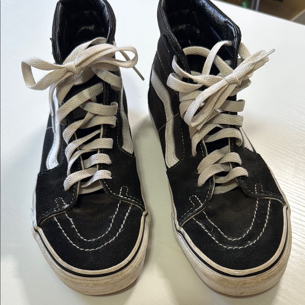 Vans Black and White High-Top Sneakers